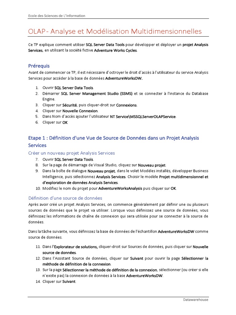 DW - 07 - Analyse Et Modélisation Multidimentionnelles | PDF ...