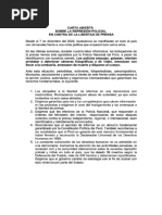 Carta Asociación Foto Reporteros Perú 2023