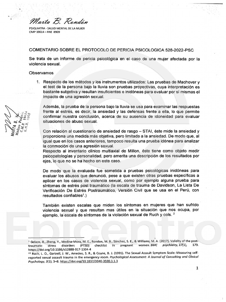 La pericia psicológica practicada a la denunciante de Freddy Díaz hace agua