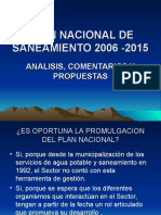 Plan Nacional de Saneamiento 2006 - 2015