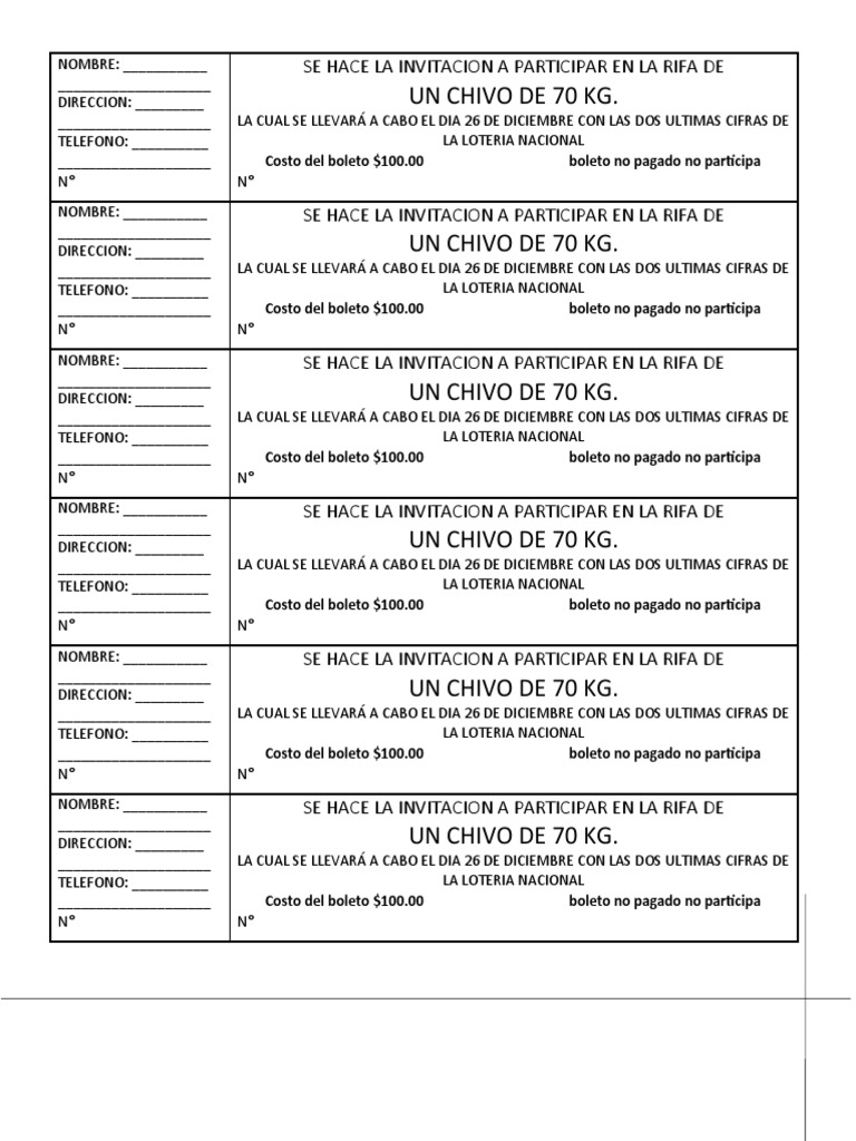 Talonario | PDF