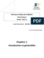 Structure Et Etats de La Matière 'Atomistique'': Module: BCG 24