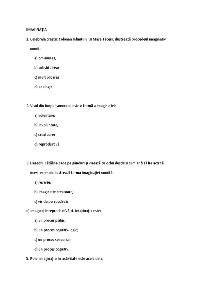 Itemi Test Psihologie 2022 | PDF