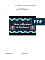 Informe de Neutralización de Ácido- Base