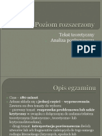Poziom - Rozszerzony - Język Polski