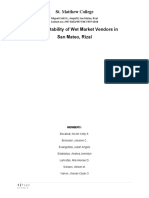 Profitability of Wet Market Vendors in San Mateo, Rizal