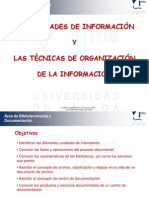 Tutorial sobre unidades de información y técnicas de organización de la información.