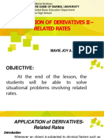 Application of Derivatives Ii - Related Rates