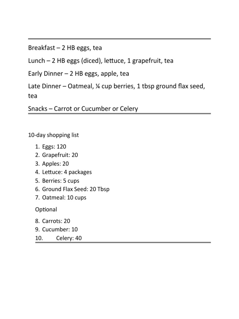 Egg Diet PDF