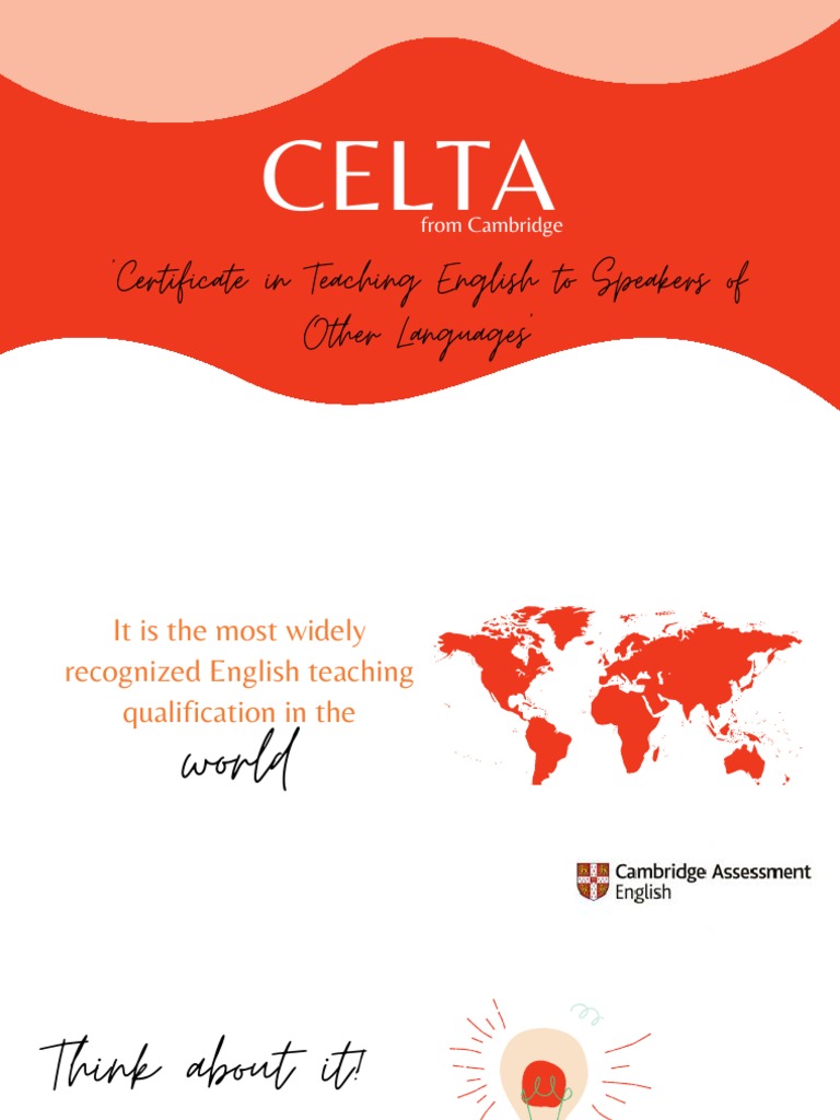 CELTA: Teaching English Qualification Guide | PDF | Teaching Method ...