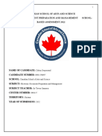 Canadian School of Arts and Science Electronic Document Preparation and Management School-Based Assessment 2022