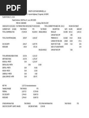 Delores Douglas Paystub 091222-092522