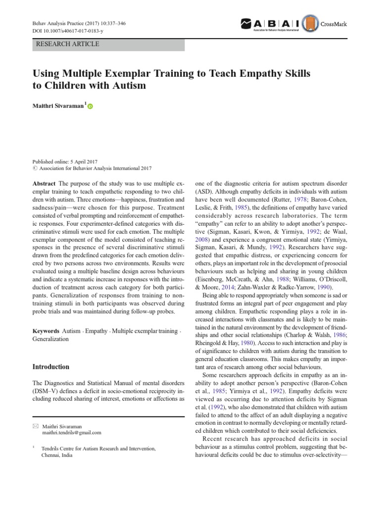 Teaching Empathy to Children with Autism | PDF | Empathy | Autism