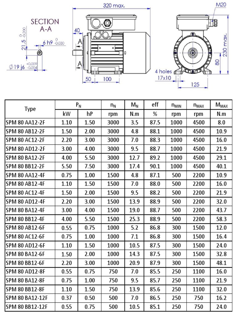 Thumbnail for Electric Motor Specs