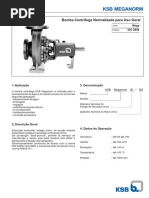 Manual de Operações da Bomba KSB MEGACHEM | PDF | Bomba | Válvula