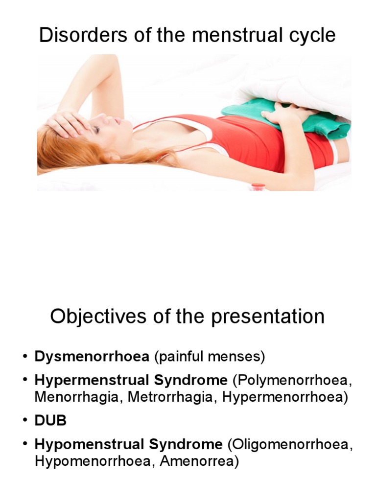 Menstural Cycle DISORDERS | PDF | Menstruation | Menstrual Cycle