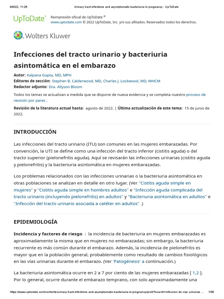 Urinary Tract Infections and Asymptomatic Bacteriuria in Pregnancy