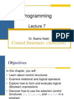 Programming Lecture 7