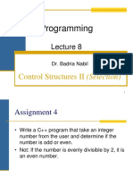 Programming Lecture 8