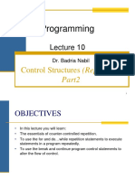 Programming Control Structures Part 2
