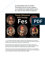 Yunan Fesi̇ Nasil Müslüman Fesi̇ Oluverdi̇