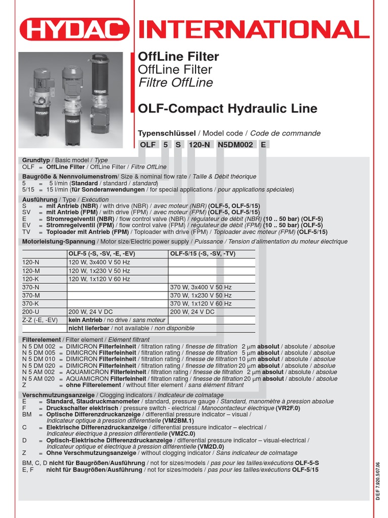 OLF - OffLine Filter | PDF | Filtration | Quantité