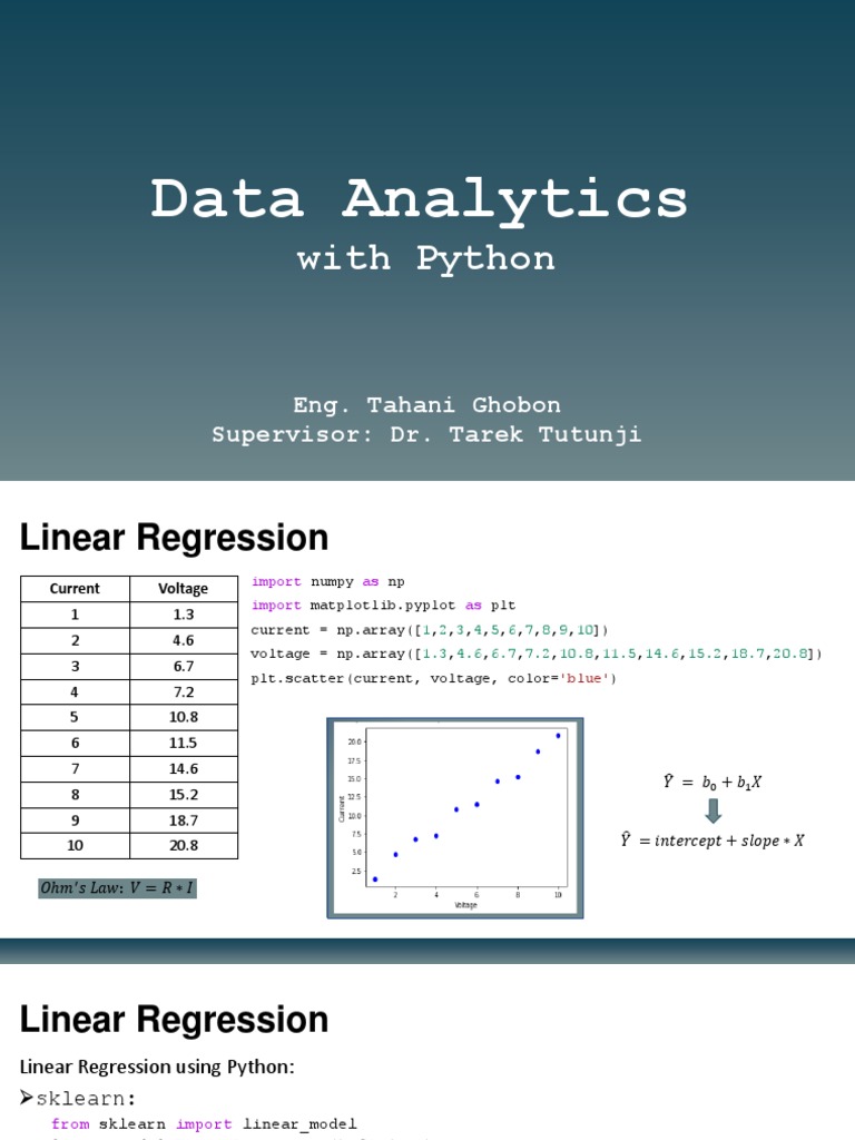 Linear Regression Using Python | Download Free PDF | Statistical ...