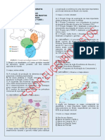 Simulado de Geografia sobre importantes projetos e regiões do Brasil