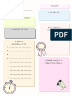 Planner Diario de Tareas y Objetivos Colores Juvenil