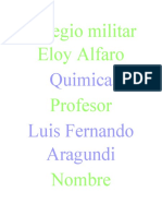 Colegio militar Eloy Alfaro profesor química Luis Fernando