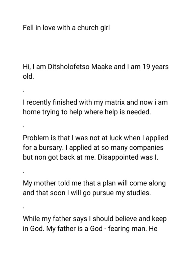 Fell in Love With A Church Girl PDF