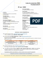 Lista de Material 8º Ano