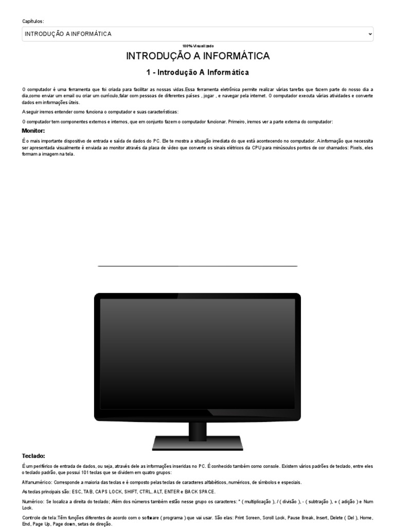 Apostila de Introdução A Informática | PDF | Notebook | Drive de disco ...