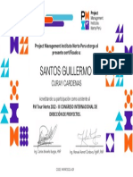 Certificado Santos Curay Cardenas - PM Tour Norte 2022