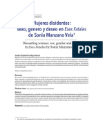 Mujeres Disidentes: Sexo, Género y Deseo en Eses Fatales de Sonia Manzano Vela