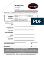 Blank Transfer of Ownership Form