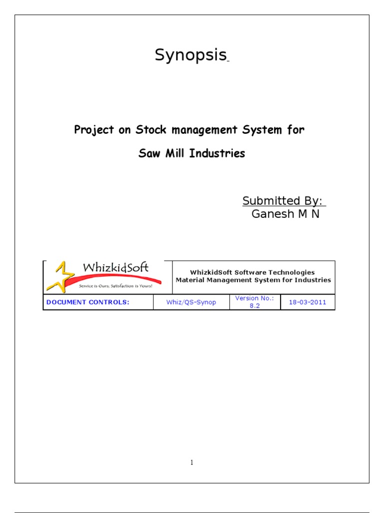 Saw Mill Stock Management System | PDF