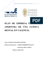 Plan de Empresa Para La Apertura de Una Clínica Dental en Va