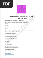 Class 10 Chemistry MCQs on Reactions | PDF | Chemical Reactions | Oxide
