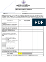 Evaluation Rating Sheet for Print Materials