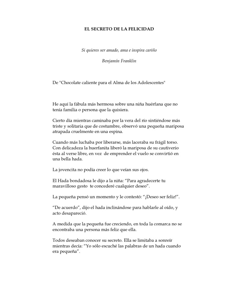 El Secreto de La Felicidad | PDF | Hadas | Felicidad