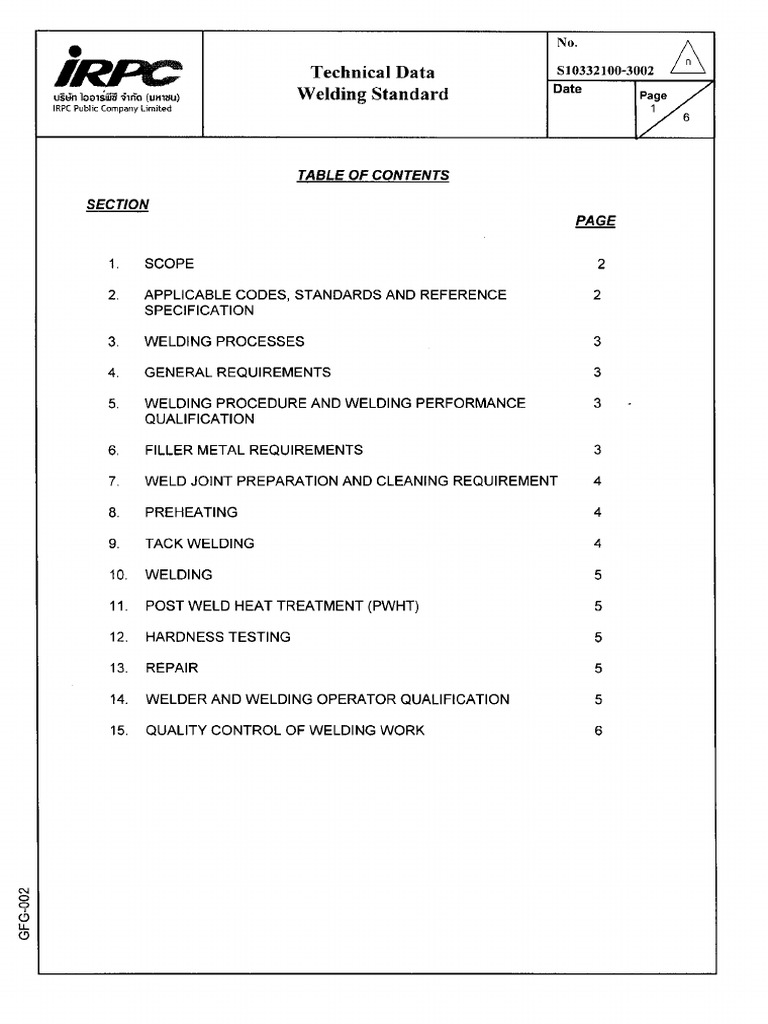 S10332100 3002 Technical Data Welding Standard PDF