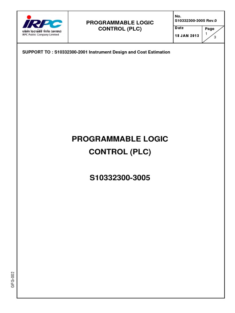 PLC System Design and Requirements | PDF | Programmable Logic ...