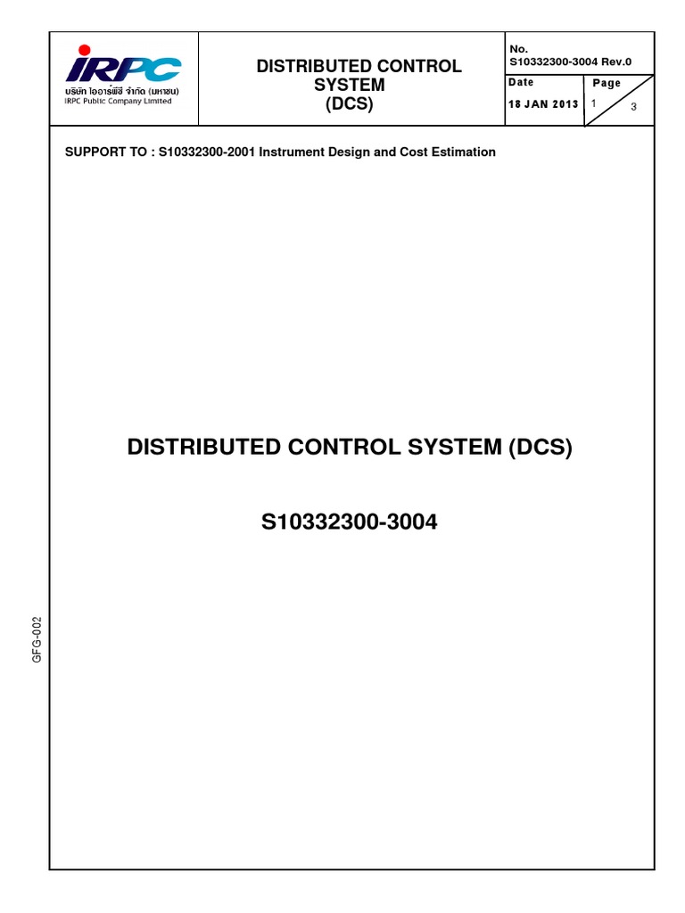 s10332300-3004 - 0 Distributed Control System (DCS) | PDF | Computer ...