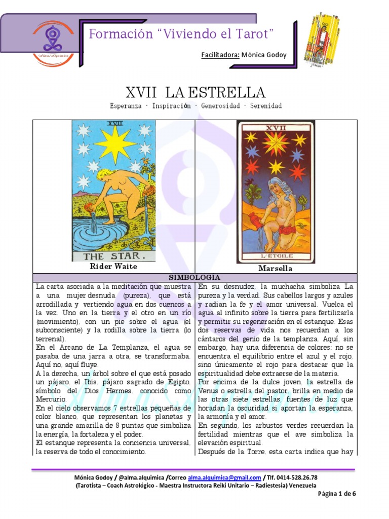 Significado de la Carta La Estrella en Tarot | PDF | Estrellas | Amor