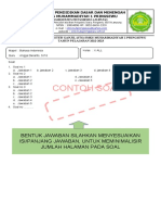 Format Soal STS Ganjil