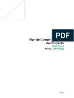 G - Plan de Comunicaciones Del Proyecto