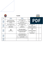 Cronograma TALLERES XIV CONEED