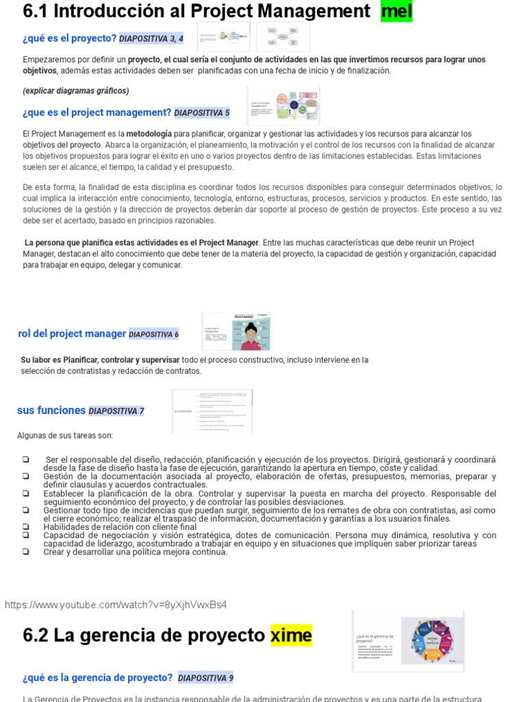 Introduccion A La Gerencia de Proyecto | PDF | Gestión de proyectos ...
