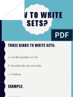 How To Write Sets